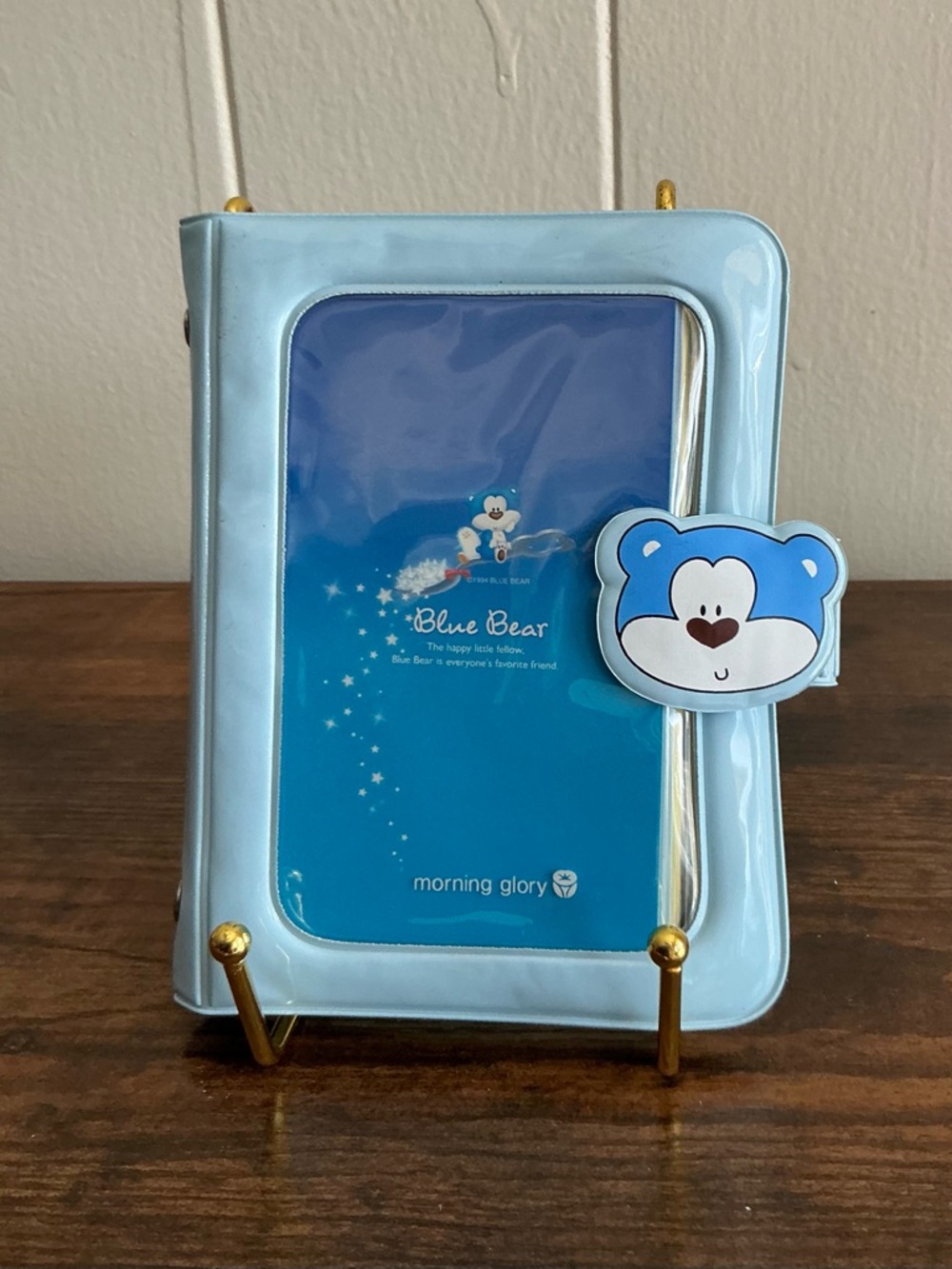 A Rare Vintage Blue Bear Morning Glory Snap Stickers Daily Planner Journal
